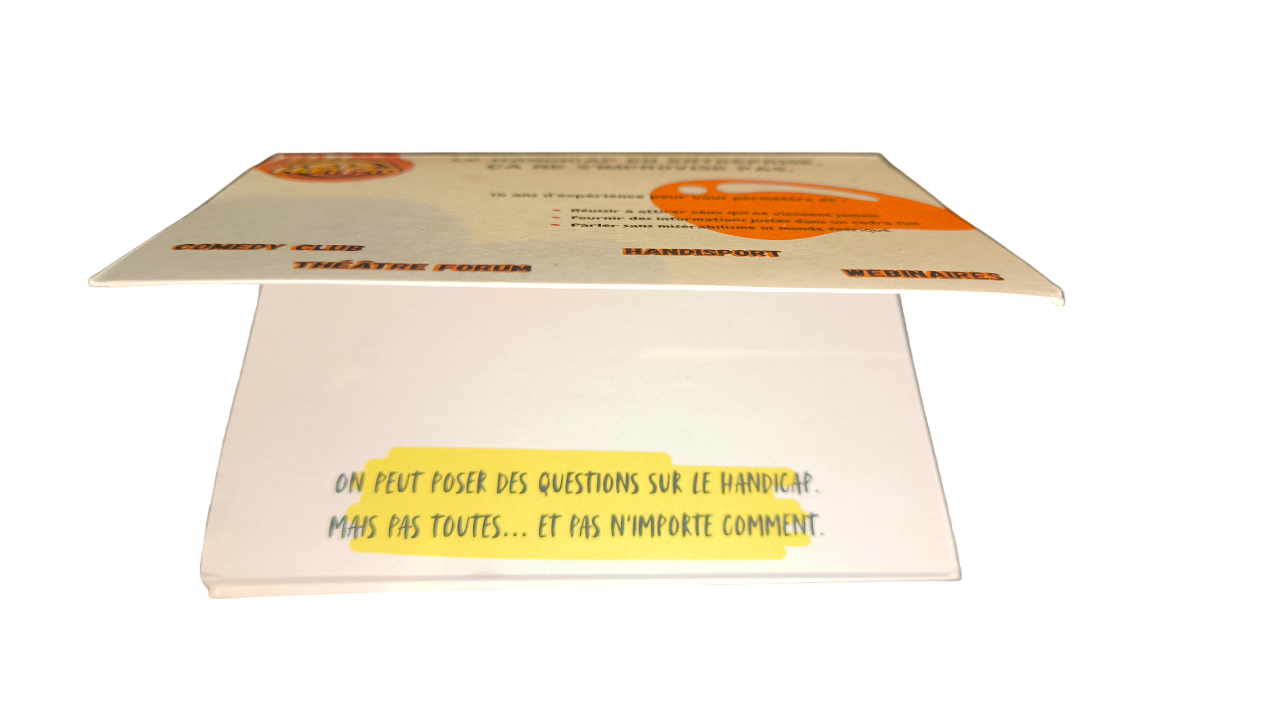 Post-it sensibilisation handicap message humoristique et éducatif