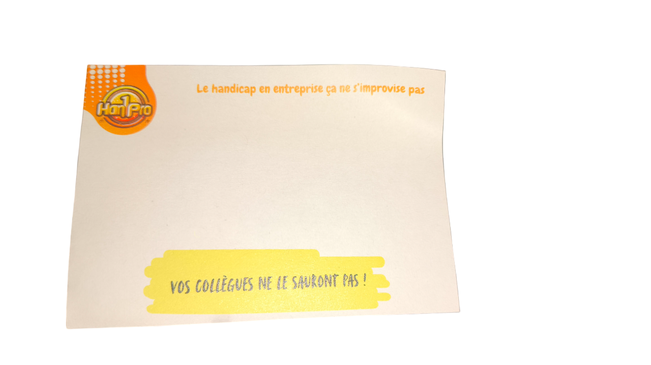 Bloc post-it recyclé pour changer les perspectives sur le handicap au travail